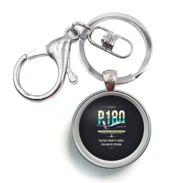 Piaggio P.180 Avanti EVO - Original - Circle Key Chain - Black