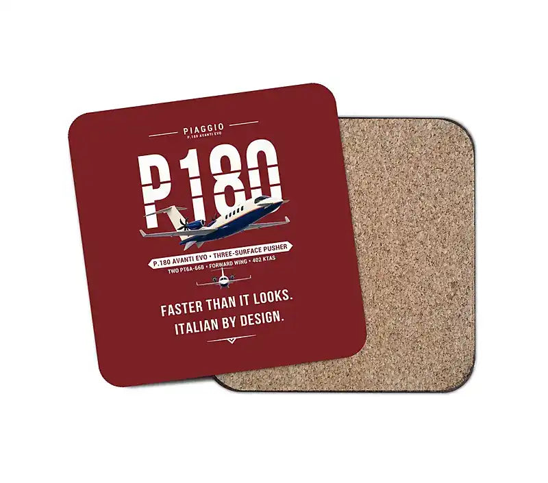 Piaggio P.180 Avanti EVO - Original - Coaster - Dark Red