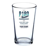 Thumbnail for Piaggio P.180 Avanti EVO - Original + Name - Beer & Water Glass