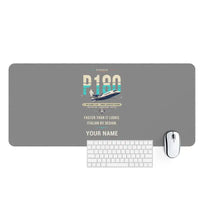 Thumbnail for Piaggio P.180 Avanti EVO - Original + Name - Desk Mat - Gray