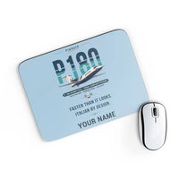 Thumbnail for Piaggio P.180 Avanti EVO - Original + Name - Mouse Pad - Light Blue