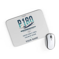 Thumbnail for Piaggio P.180 Avanti EVO - Original + Name - Mouse Pad - Light Gray