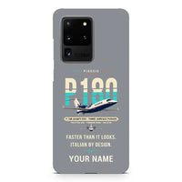 Thumbnail for Piaggio P.180 Avanti EVO - Original + Name - Samsung Case - Gray