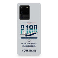 Thumbnail for Piaggio P.180 Avanti EVO - Original + Name - Samsung Case - Light Gray