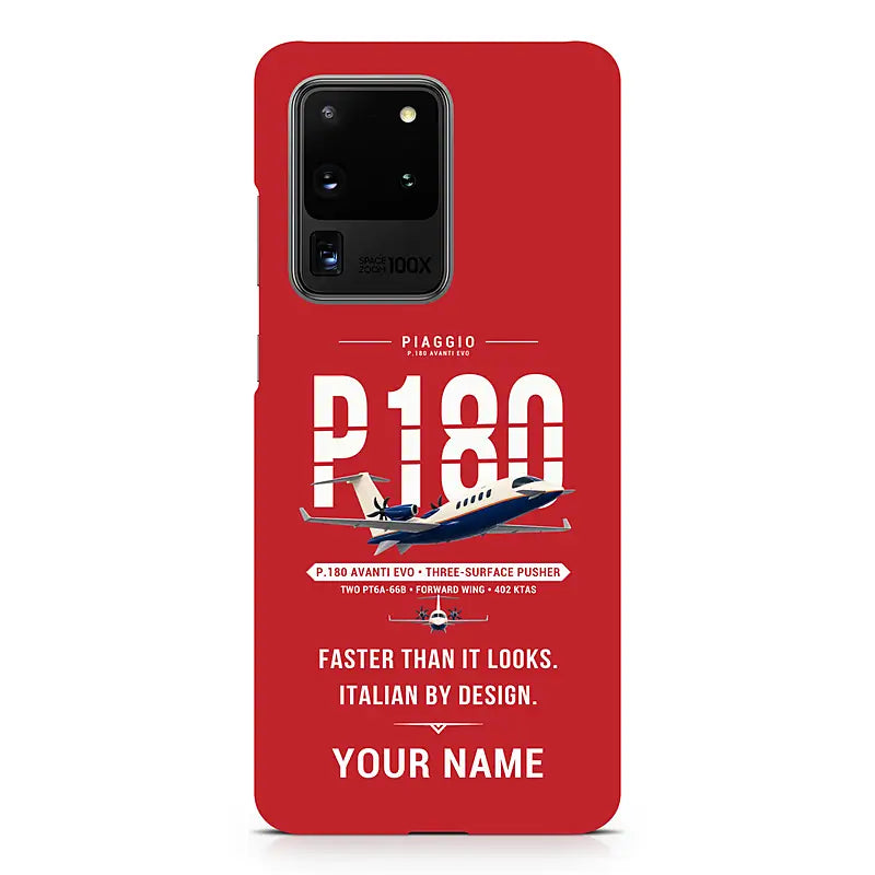 Piaggio P.180 Avanti EVO - Original + Name - Samsung Case - Red
