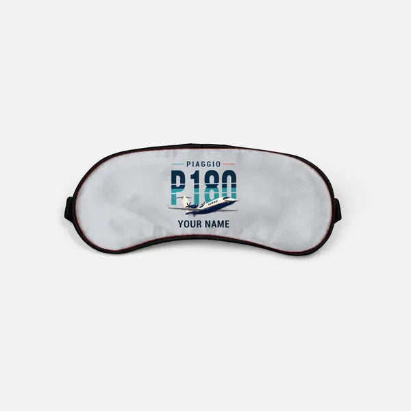 Piaggio P.180 Avanti EVO - Original + Name - Sleep Mask - Light Gray