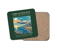 Thumbnail for Piaggio P.180 Avanti EVO - Poster - Coaster - Dark Green