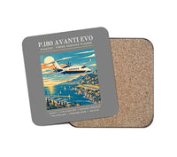 Thumbnail for Piaggio P.180 Avanti EVO - Poster - Coaster - Gray