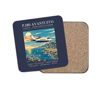 Thumbnail for Piaggio P.180 Avanti EVO - Poster - Coaster - Navy Blue