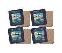 Thumbnail for Piaggio P.180 Avanti EVO - Poster - Coaster Set - Navy Blue