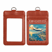 Thumbnail for Piaggio P.180 Avanti EVO - Poster - ID Card Holder - Light Brown
