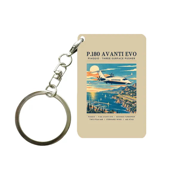 Piaggio P.180 Avanti EVO - Poster - Key Chain - Beige