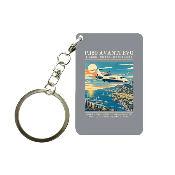 Piaggio P.180 Avanti EVO - Poster - Key Chain - Gray