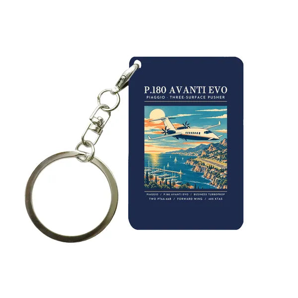 Piaggio P.180 Avanti EVO - Poster - Key Chain - Navy Blue