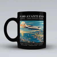 Thumbnail for Piaggio P.180 Avanti EVO - Poster - Mug - Black