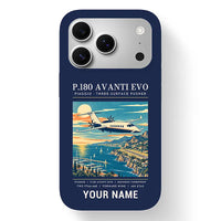 Thumbnail for Piaggio P.180 Avanti EVO - Poster + Name - MagSafe iPhone 17 Pro - Navy Blue