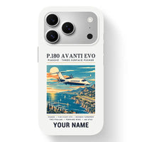 Thumbnail for Piaggio P.180 Avanti EVO - Poster + Name - MagSafe iPhone 17 Pro - White
