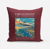 Thumbnail for Piaggio P.180 Avanti EVO - Poster - Pillow - Dark Red