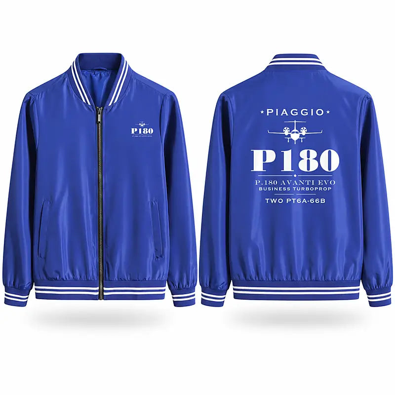 Piaggio P.180 Avanti EVO Stylish Jackets - Baseball Collar - Heritage - Royal Blue