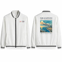 Thumbnail for Piaggio P.180 Avanti EVO Stylish Jackets - Baseball Collar - Poster - White