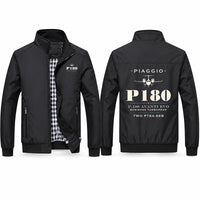 Thumbnail for Piaggio P.180 Avanti EVO Stylish Jackets - Stand Collar - Heritage - Black