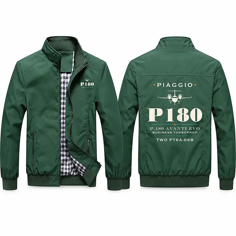 Piaggio P.180 Avanti EVO Stylish Jackets - Stand Collar - Heritage - Green