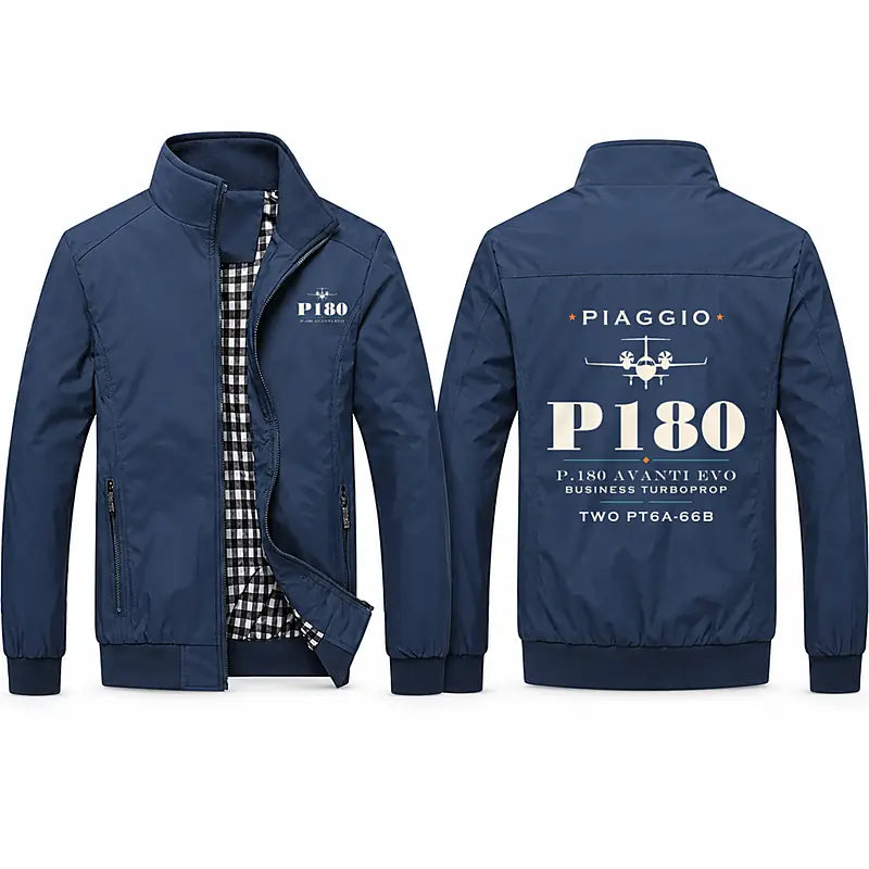 Piaggio P.180 Avanti EVO Stylish Jackets - Stand Collar - Heritage - Navy Blue