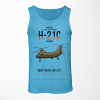 Thumbnail for Piasecki H-21C Shawnee design on sky blue tank top