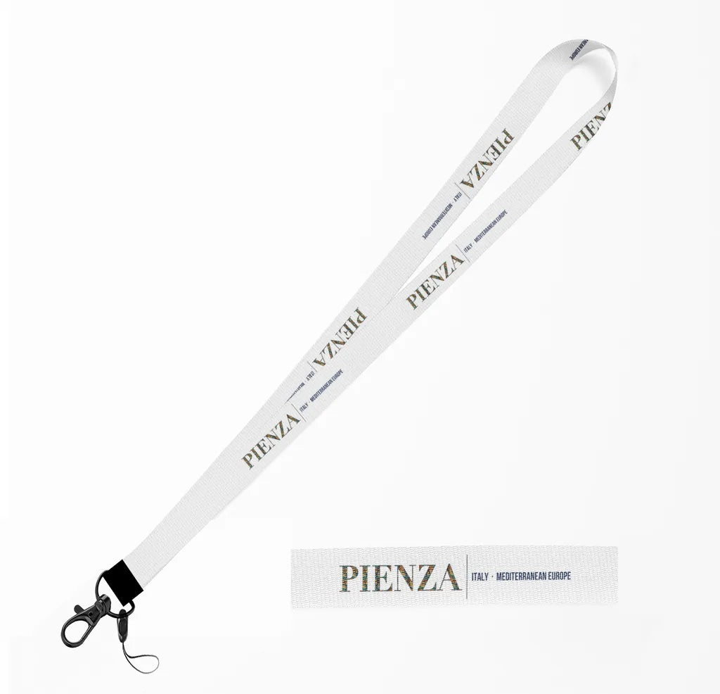 Pienza City Series lanyard - white