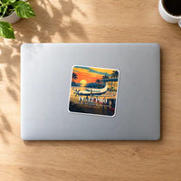 Thumbnail for Pilatus PC-12 PRO - 3D + Name - Square Sticker - MacBook