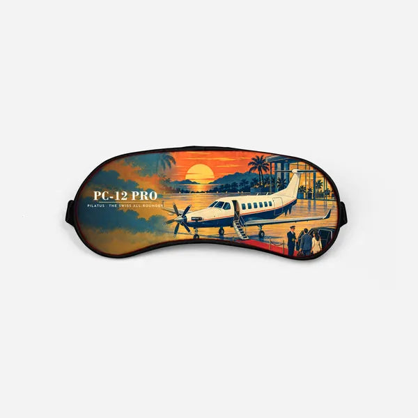 Pilatus PC-12 PRO - 3D - Sleep Mask - Full Print