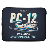 Thumbnail for Pilatus PC-12 PRO - Cartoon - Laptop Sleeve