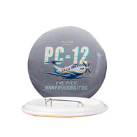 Thumbnail for Pilatus PC-12 PRO - Cartoon - Pin - Gray