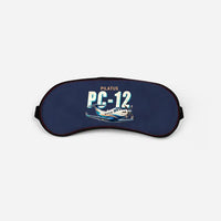 Thumbnail for Pilatus PC-12 PRO - Cartoon - Sleep Mask - Navy Blue