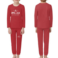 Thumbnail for Pilatus PC-12 PRO - Children Pajamas - Heritage Chest - Red