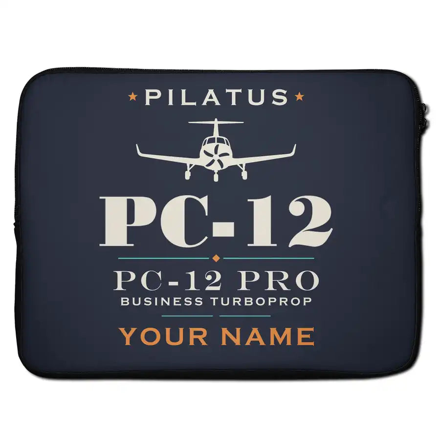 Pilatus PC-12 PRO - Heritage + Name - Laptop Sleeve