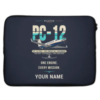 Thumbnail for Pilatus PC-12 PRO - Original + Name - Laptop Sleeve