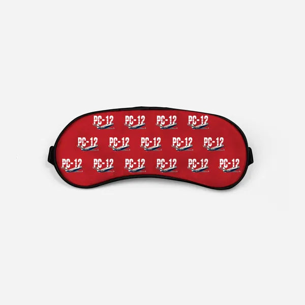 Pilatus PC-12 PRO - Original Pattern - Sleep Mask - Red