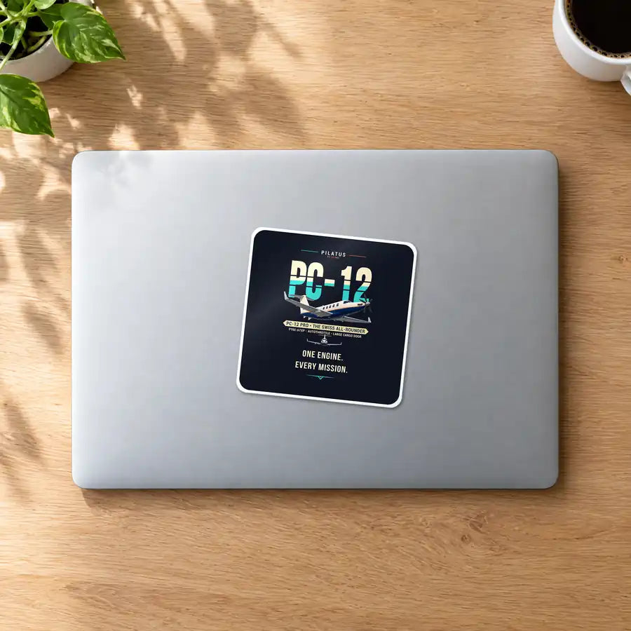 Pilatus PC-12 PRO - Original - Square Sticker - MacBook