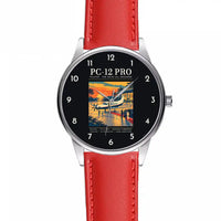 Thumbnail for Pilatus PC-12 PRO - Poster - Leather Strap - Red Leather Strap