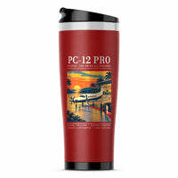 Thumbnail for Pilatus PC-12 PRO - Poster - Stainless Steel (No Holder) - Red