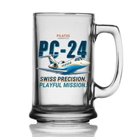 Thumbnail for Pilatus PC-24 - Cartoon - Beer Glass with Holder