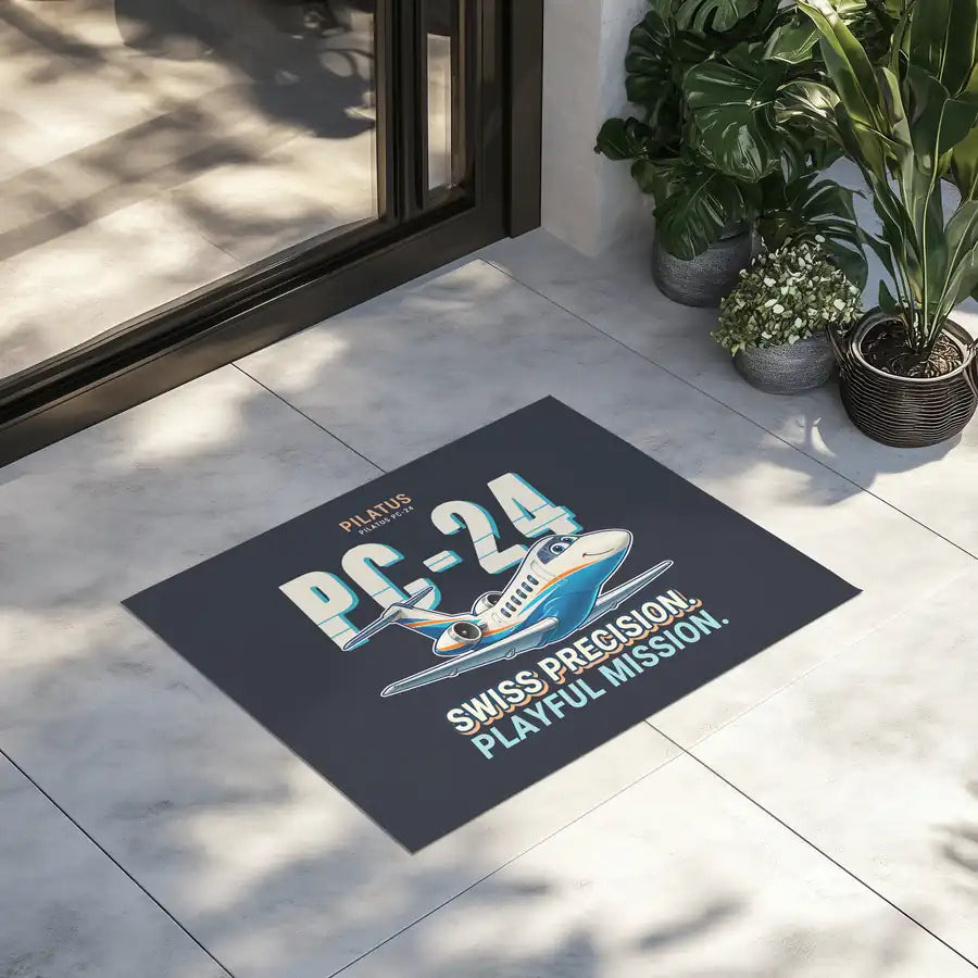 Pilatus PC-24 - Cartoon - Door Mat