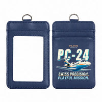 Thumbnail for Pilatus PC-24 - Cartoon - ID Card Holder - Navy Blue