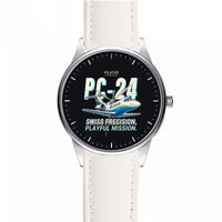 Thumbnail for Pilatus PC-24 - Cartoon - Leather Strap - White Leather Strap