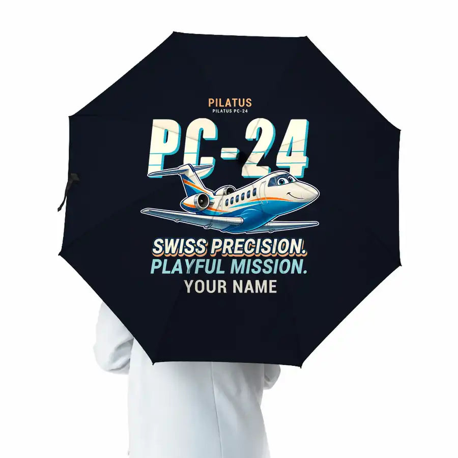 Pilatus PC-24 - Cartoon + Name - Umbrella