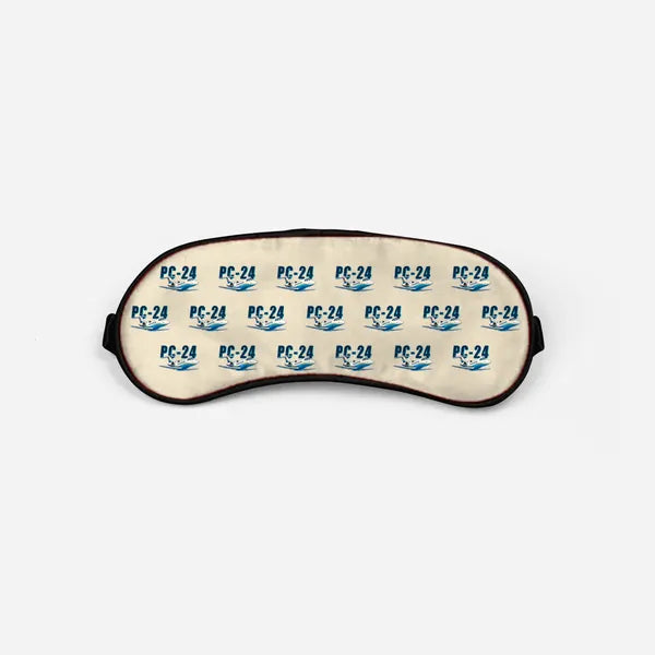 Pilatus PC-24 - Cartoon Pattern - Sleep Mask - Beige