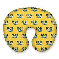 Thumbnail for Pilatus PC-24 - Cartoon Seamless - Travel Pillow - Yellow