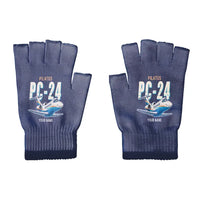 Thumbnail for Pilatus PC-24 - Gloves - Cut - Cartoon + Name - Navy Blue