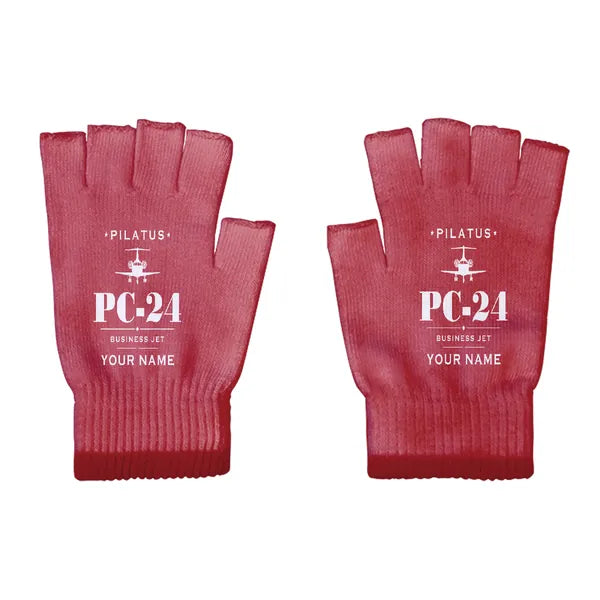 Pilatus PC-24 - Gloves - Cut - Heritage + Name - Red